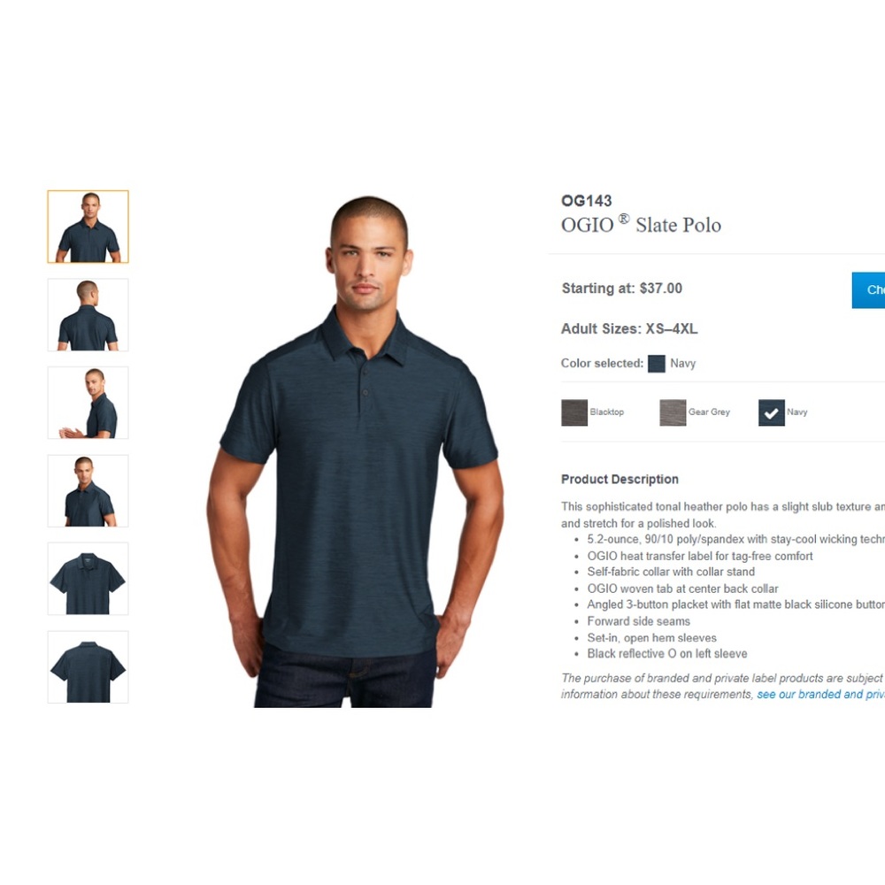 OG143
OGIO ® Slate Polo